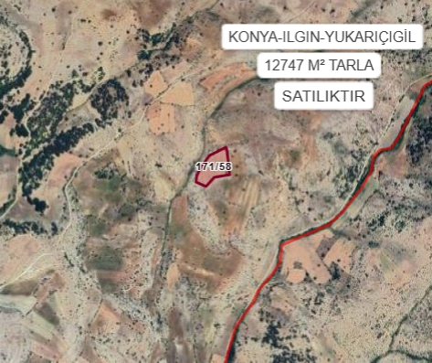 KONYA ILGIN YUKARIGİL MAHALLESİ’NDE 12747 M² TARLA SATILIKTIR - KONYA ILGIN fotoğraf 2