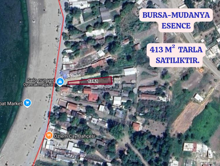BURSA MUDANYA ESENCE  KÖYÜNDE 413 M²  TARLA SATILIKTIR - BURSA MUDANYA fotoğraf 2