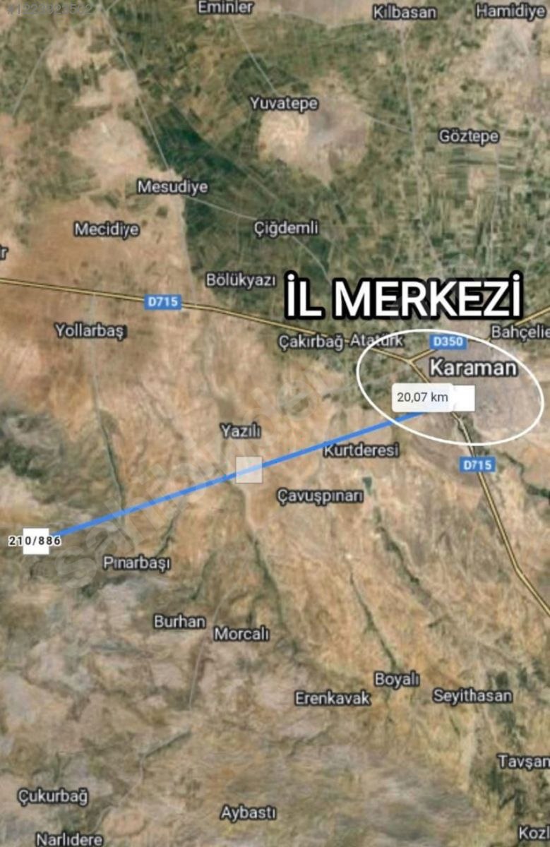 KARAMAN MERKEZ BAŞKIŞLA  1.972 m² BAĞIMIZ SATILIKTIR. - KARAMAN MERKEZ fotoğraf 9