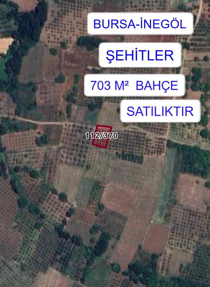 BURSA İNEGÖL ŞEHİTLER MAH. 703M² BAHÇE SATILIKTIR - BURSA İNEGÖL fotoğraf 5