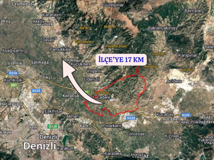DENİZLİ PAMUKKALE KOCADERE MAHALLESİNDE  ARSANIN  350 M²  Sİ SATILIKTIR - DENİZLİ PAMUKKALE fotoğraf 6