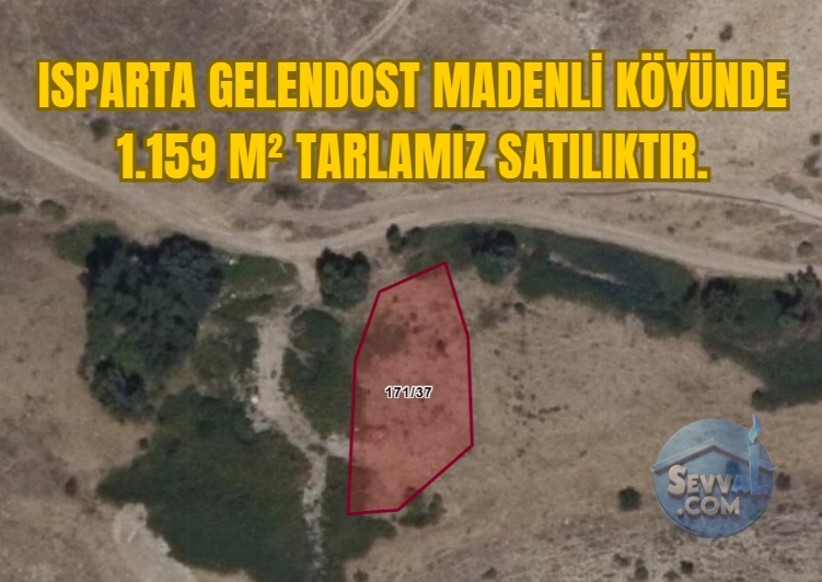 ISPARTA GELENDOST MADENLİ KÖYÜNDE 1.159 M² TARLAMIZ SATILIKTIR. - Isparta Gelendost fotoğraf 3