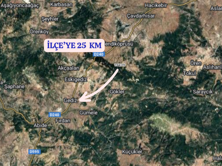 KÜTAHYA GEDİZ YENİGÜNEY   KÖYÜNDE 396  M² TARLA  SATILIKTIR - KÜTAHYA GEDİZ fotoğraf 5