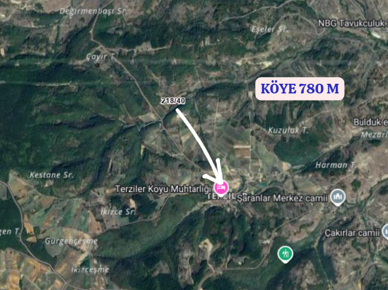 KOCAELİ DERİNCE TERZİLER  KÖYÜNDE   1.249  M²  TARLA  SATILIKTIR - KOCAELİ DERİNCE fotoğraf 5