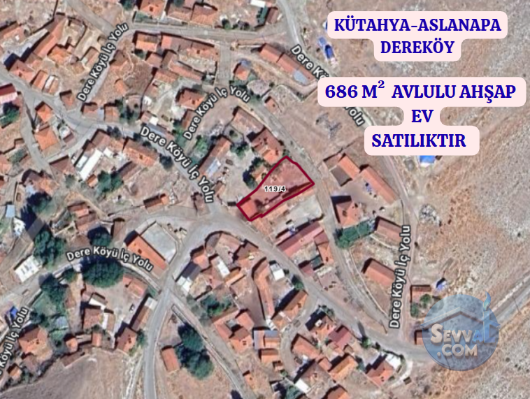 KÜTAHYA ASLANAPA DEREKÖY  KÖYÜNDE  686 M² AVLULU AHŞAP EV  SATILIKTIR - KÜTAHYA ASLANAPA fotoğraf 2