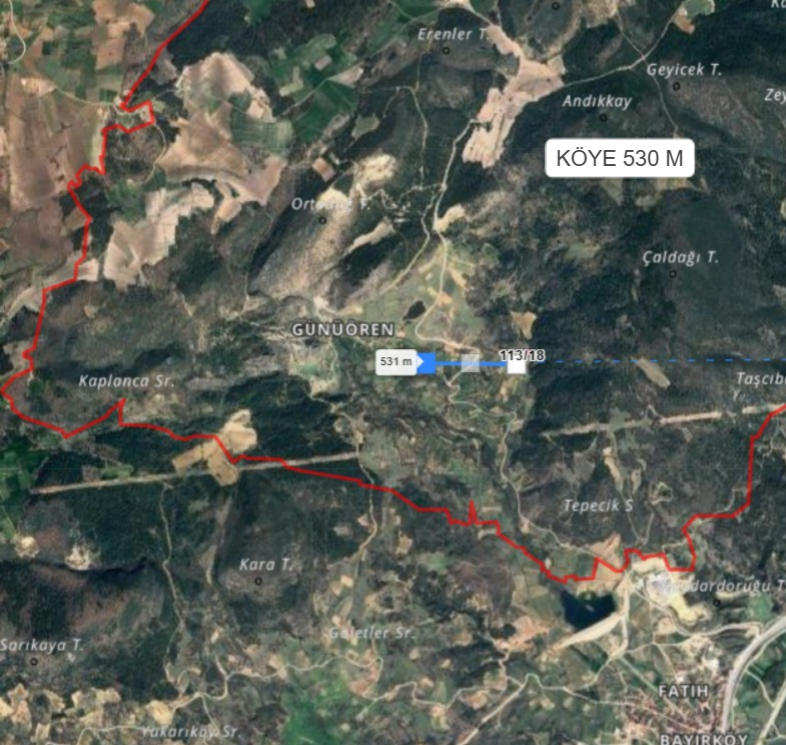 BİLECİK OSMANELİ GÜNÖREN  KÖYÜ’NDE 2.050 M² TARLA SATILIKTIR - BİLECİK OSMANELİ fotoğraf 4