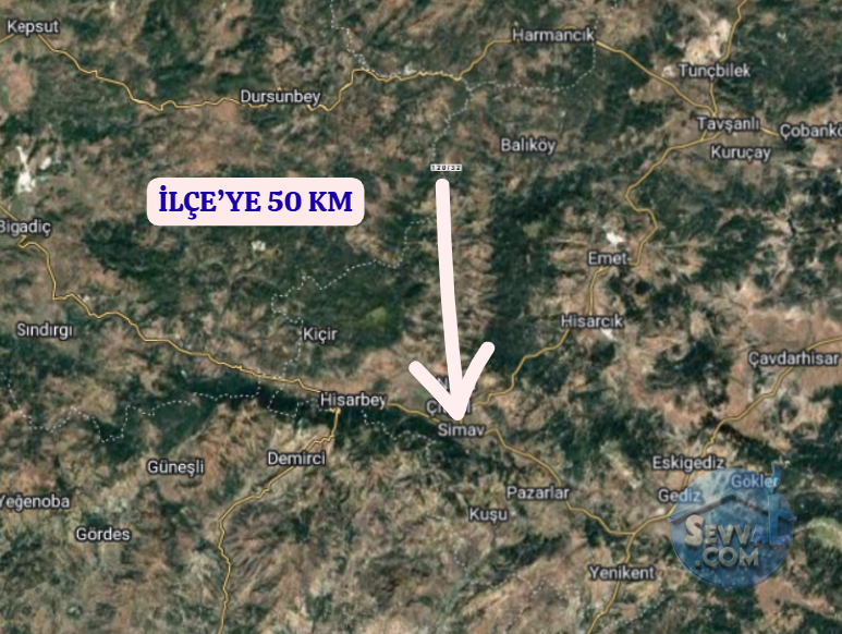 KÜTAHYA SİMAV BEDİRLER  KÖYÜNDE 248 M²  TARLA  SATILIKTIR - KÜTAHYA SİMAV fotoğraf 5