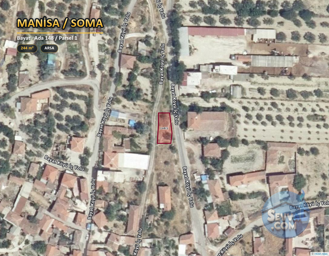 MANİSA SOMA BAYAT 245 m² SATILIK ARSA - MANİSA SOMA fotoğraf 2