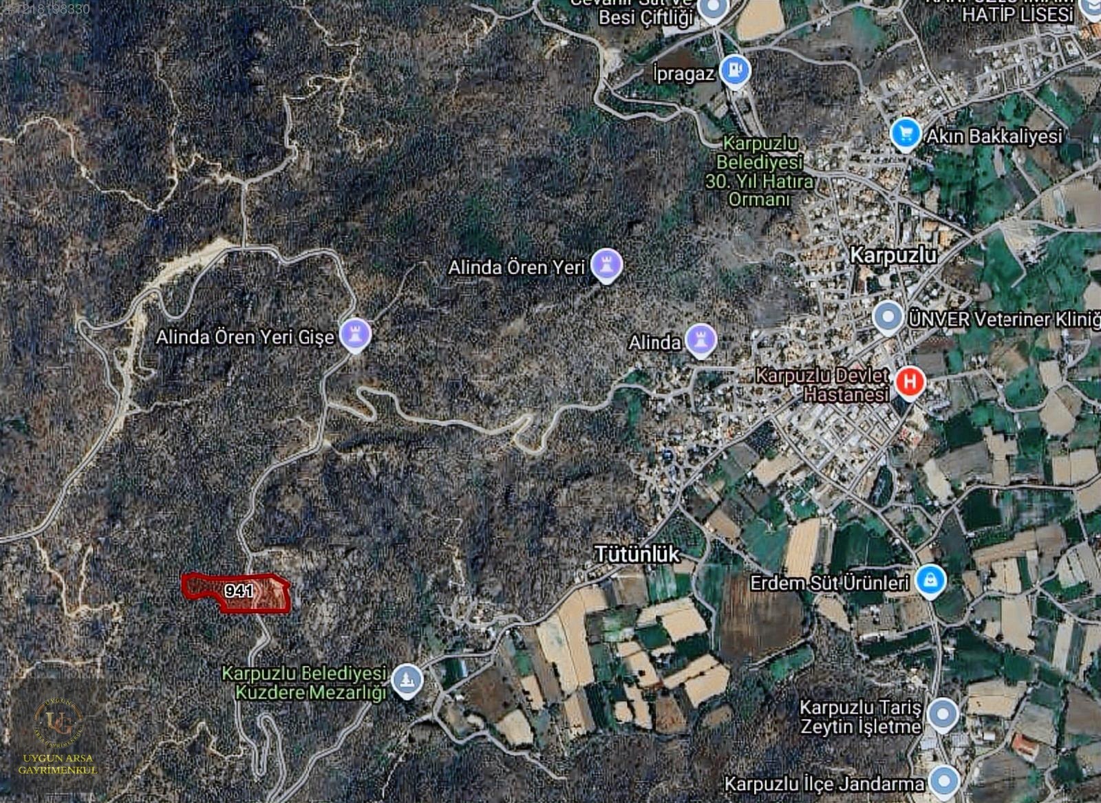 AYDIN KARPUZLU MERKEZ'DE 21.050 M2 ANA YOLA CEPHE ZEYTİNLİK - AYDIN KARPUZLU fotoğraf 34