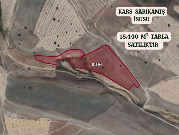 KARS SARIKAMIŞ ISISU KÖYÜNDE 18.440M² TARLA SATILIKTIR - KARS SARIKAMIŞ fotoğraf 2