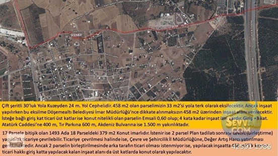 30'luk Yol Cepheli, Köşebaşı, 0,60 Emsal, Konut+Ticari, Yatırımlık Arsa - ANTALYA DÖŞEMEALTI fotoğraf 15