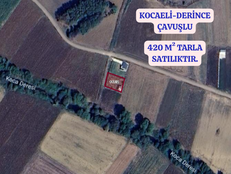 KOCAELİ DERİNCE ÇAVUŞLU   KÖYÜNDE  420   M²  TARLA  SATILIKTIR - KOCAELİ DERİNCE fotoğraf 2