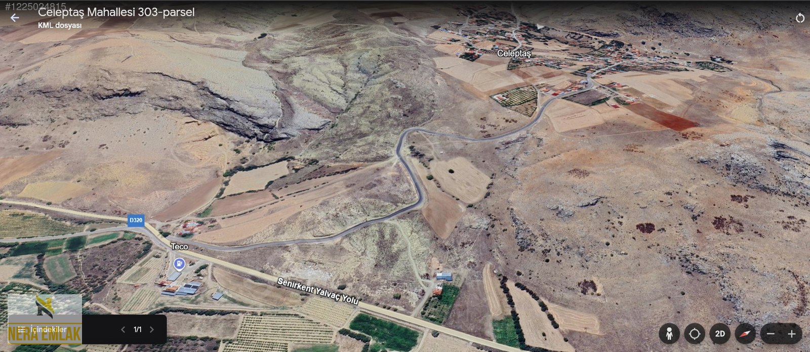 EĞİRDİR GÖLÜ YAKINI TEKTAPU YERLEŞİMİN DİBİ KADASTRO YOLLU 372m2 - ISPARTA YALVAÇ fotoğraf 9
