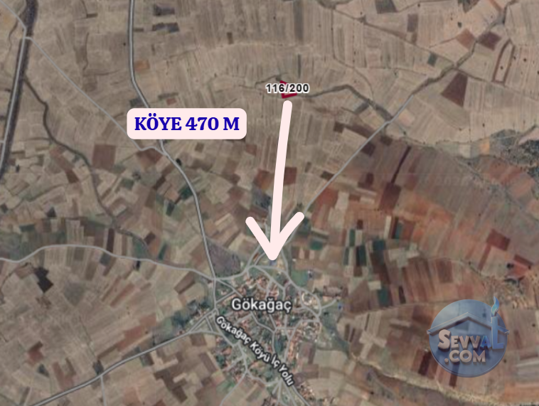 KÜTAHYA ÇAVDARHİSAR GÖKAĞAÇ  KÖYÜNDE  1.996 M²  TARLA SATILIKTIR - KÜTAHYA ÇAVDARHİSAR fotoğraf 4