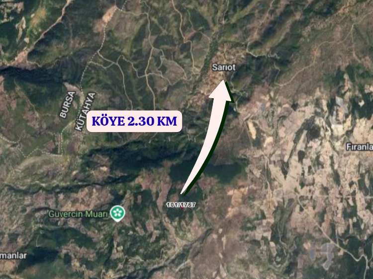 KÜTAHYA DOMANİÇ SARIOT  KÖYÜNDE 2.387 M² TARLA SATILIKTIR - KÜTAHYA DOMANİÇ fotoğraf 3