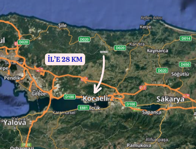 KOCAELİ KANDIRA AKÇAOVA KÖYÜNDE 2.213 M²  TARLA  SATILIKTIR - KOCAELİ KANDIRA fotoğraf 6
