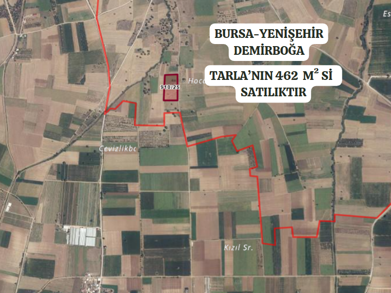 BURSA YENİŞEHİR DEMİRBOĞA'DA TARLA'NIN 462  M²'Sİ  SATILIKTIR. - BURSA YENİŞEHİR fotoğraf 2
