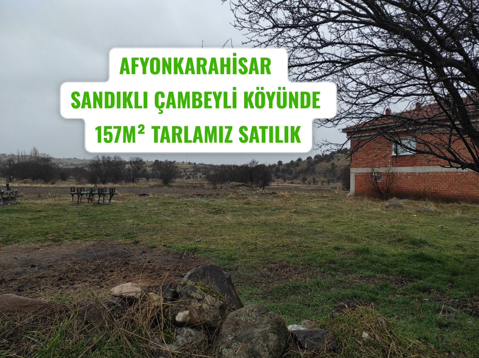 AFYONKARAHİSAR SANDIKLI ÇAMBEYLİ KÖYÜNDE 157M² TARLAMIZ SATILIK - AFYONKARAHİSAR SANDIKLI fotoğraf 3