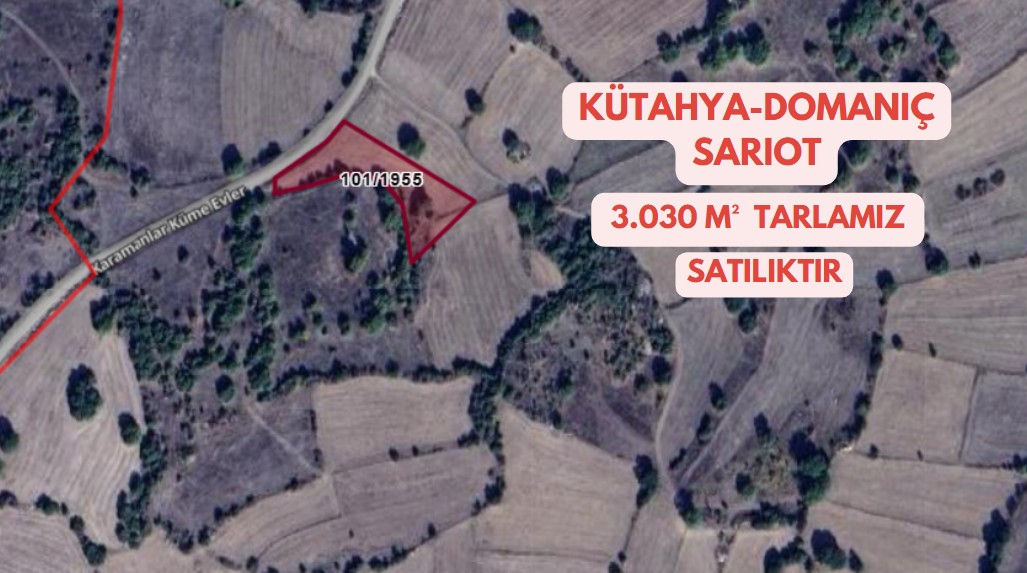 KÜTAHYA DOMANİÇ SARIOT KÖYÜ’NDE 3.030 M²  TARLA SATILIKTIR - KÜTAHYA DOMANİÇ fotoğraf 2