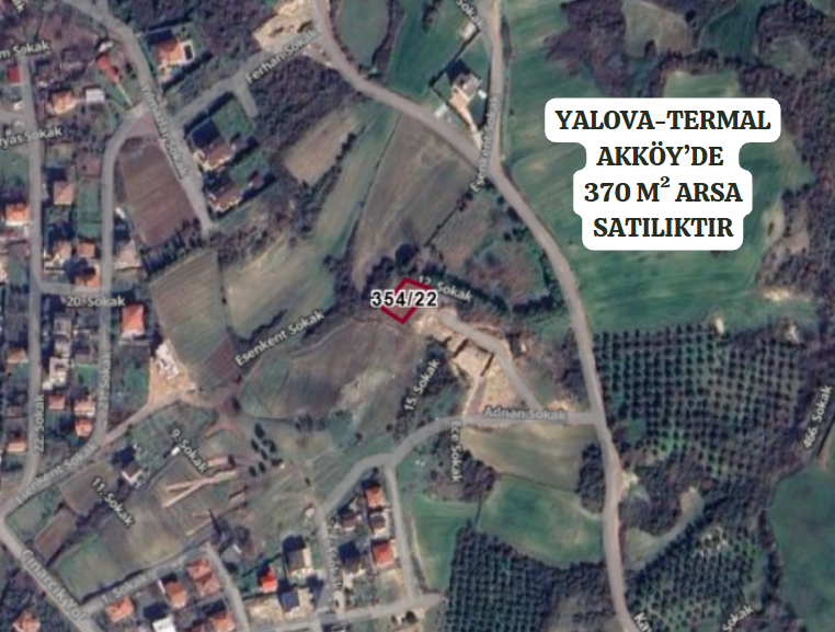 YALOVA TERMAL AKKÖY'DE 370 M²  ARSA SATILIKTIR - YALOVA TERMAL fotoğraf 2