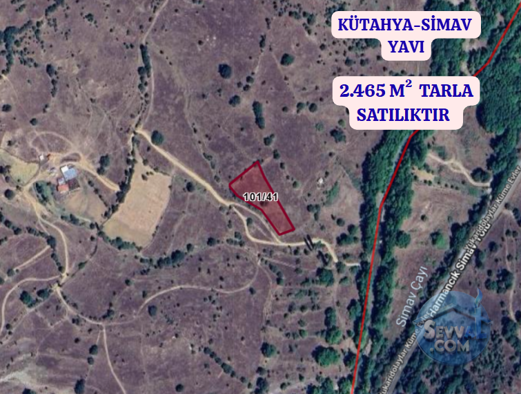 KÜTAHYA SİMAV YAVI   KÖYÜNDE 2.465 M² TARLA  SATILIKTIR - KÜTAHYA SİMAV fotoğraf 2