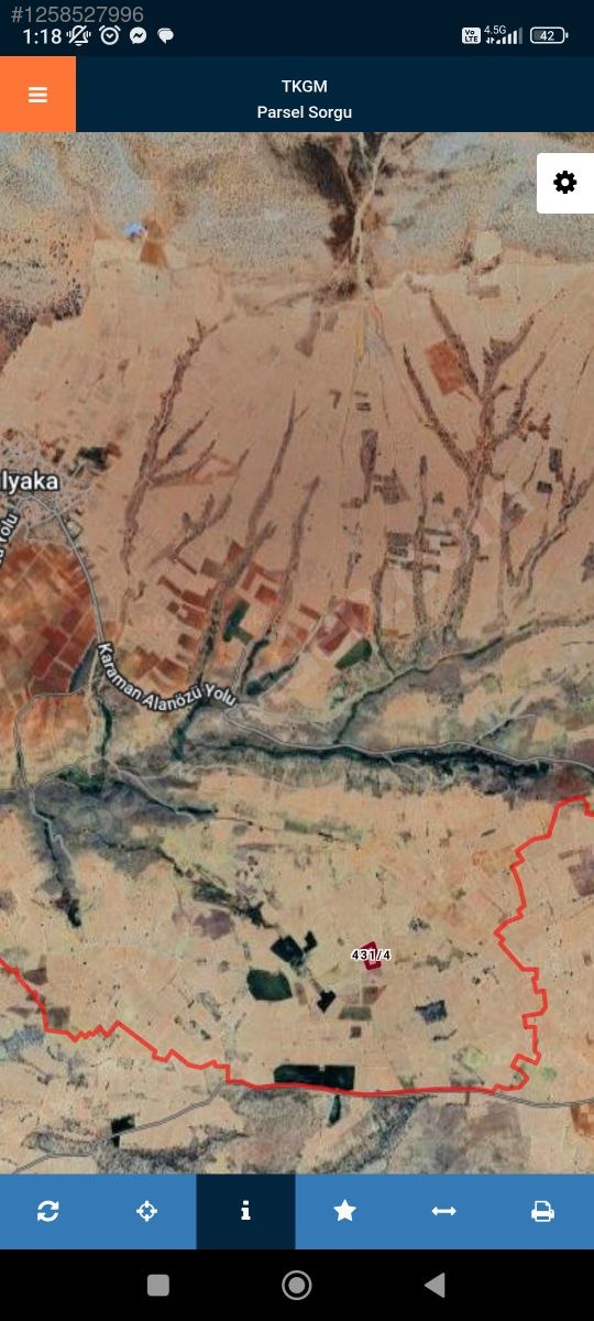KARAMAN MERKEZ KIZILYAKA KÖYÜNDE 6,074M² SATILIK TARLA - KARAMAN MERKEZ fotoğraf 3