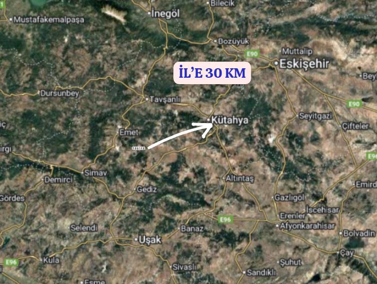 KÜTAHYA EMET DÜŞECEK   KÖYÜNDE 5.451 M² TARLA  SATILIKTIR - KÜTAHYA EMET fotoğraf 6