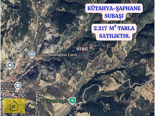 KÜTAHYA ŞAPHANE SUBAŞI KÖYÜNDE 2.217 M² TARLA SATILIKTIR - KÜTAHYA ŞAPHANE fotoğraf 12