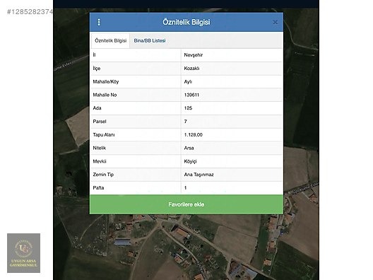 NEVŞEHİR KOZAKLI AYLI MAHALLESİNDE KONUT İMARLI 1.128 M2 ARSA - NEVŞEHİR KOZAKLI fotoğraf 18