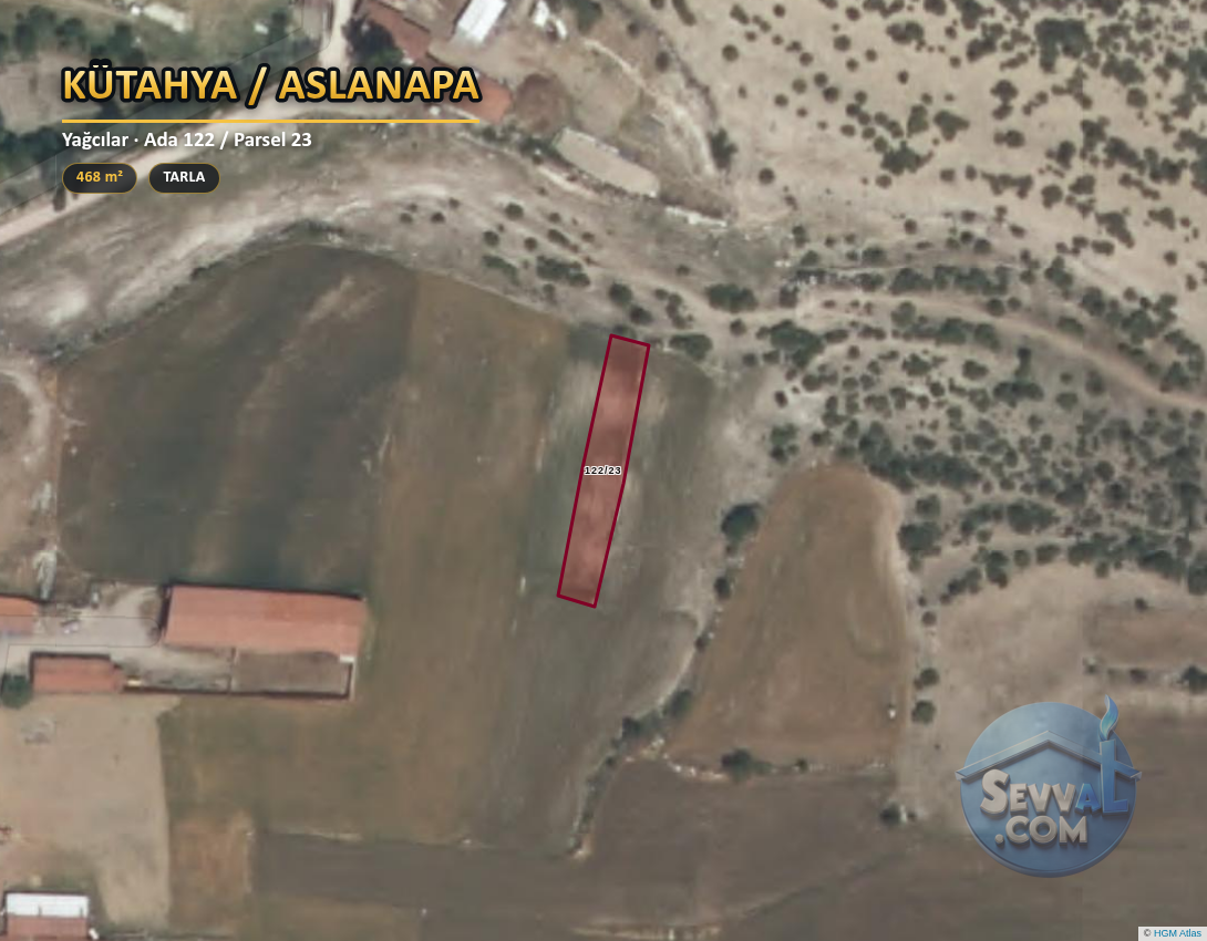 KÜTAHYA ASLANAPA YAĞCILAR 468 m² SATILIK ARSA - KÜTAHYA ASLANAPA fotoğraf 2