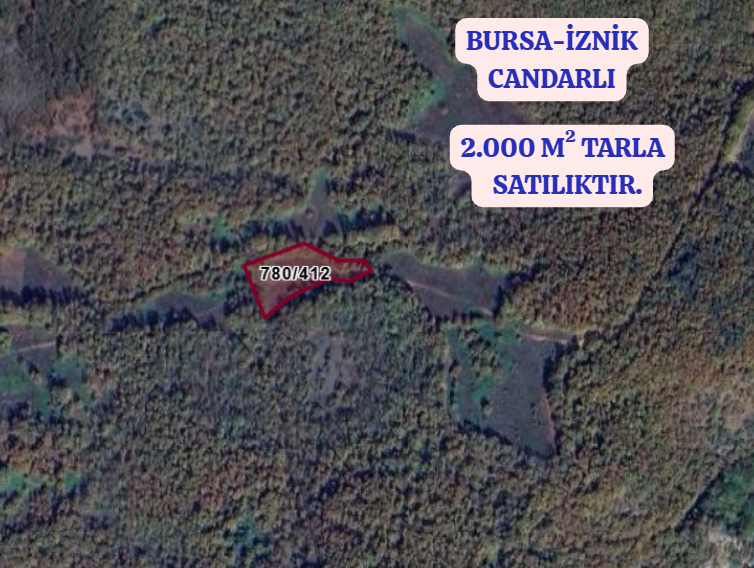 BURSA İZNİK CANDARLI  KÖYÜNDE 2.000  M² TARLA  SATILIKTIR - BURSA İZNİK fotoğraf 2
