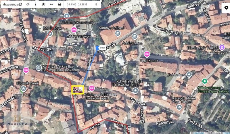ADLİYE ARKASI 98 M2 MÜKEMMEL KONUMDA KONUT İMARLI ARSA SATILIK - KÜTAHYA MERKEZ fotoğraf 3