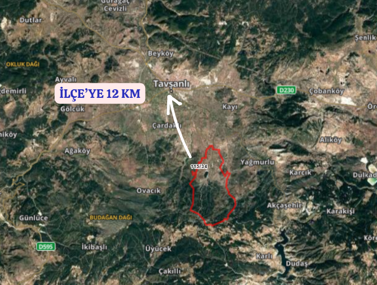 KÜTAHYA TAVŞANLI KARACAKAŞ KÖYÜNDE  1.365 M²  TARLA SATILIKTIR - KÜTAHYA TAVŞANLI fotoğraf 6