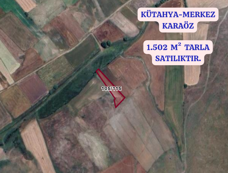 KÜTAHYA MERKEZ KARAÖZ  KÖYÜNDE 1.502 M² TARLA  SATILIKTIR - KÜTAHYA MERKEZ fotoğraf 2