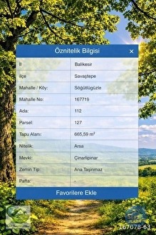 🚨 SAVAŞTEPE'DE 665 M² CADDEYE CEPHELİ İMARLI ARSA 🚨 - BALIKESİR SAVAŞTEPE fotoğraf 3