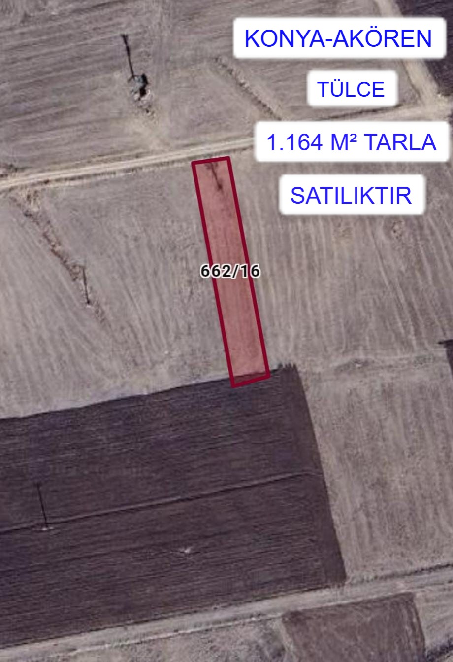KONYA  AKÖREN TÜLCE MAH.   1.164M² TARLA  SATILIKTIR - KONYA AKÖREN fotoğraf 6