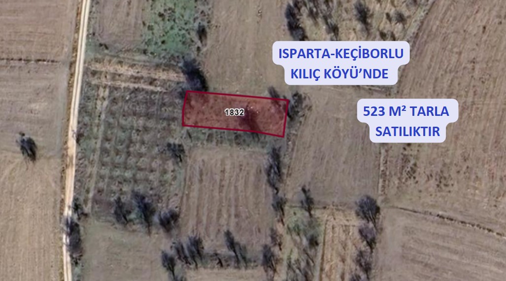 ISPARTA KEÇİBORLU KILIÇ KÖYÜ’NDE 523 M² TARLA SATILIKTIR - ISPARTA KEÇİBORLU fotoğraf 2