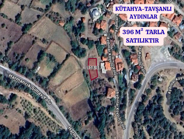 KÜTAHYA TAVŞANLI AYDINLAR  KÖYÜNDE 396 M²  TARLA  SATILIKTIR. - KÜTAHYA TAVŞANLI fotoğraf 2