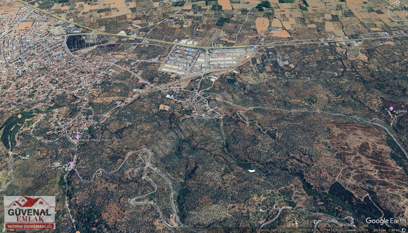 TİRE CAMBAZLIDA TEK TAPULU SATILIK ARAZİ - İZMİR TİRE fotoğraf 14