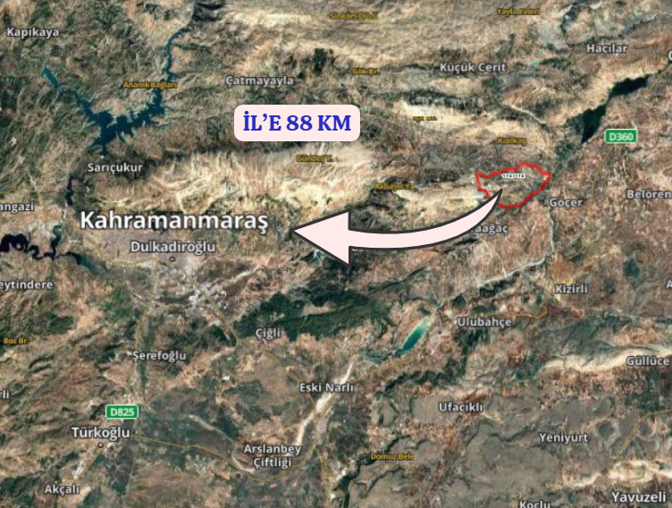 K.MARAŞ PAZARCIK SAKARKAYA  KÖYÜNDE 7.527 M² BAĞ SATILIKTIR - KAHRAMANMARAŞ PAZARCIK fotoğraf 6