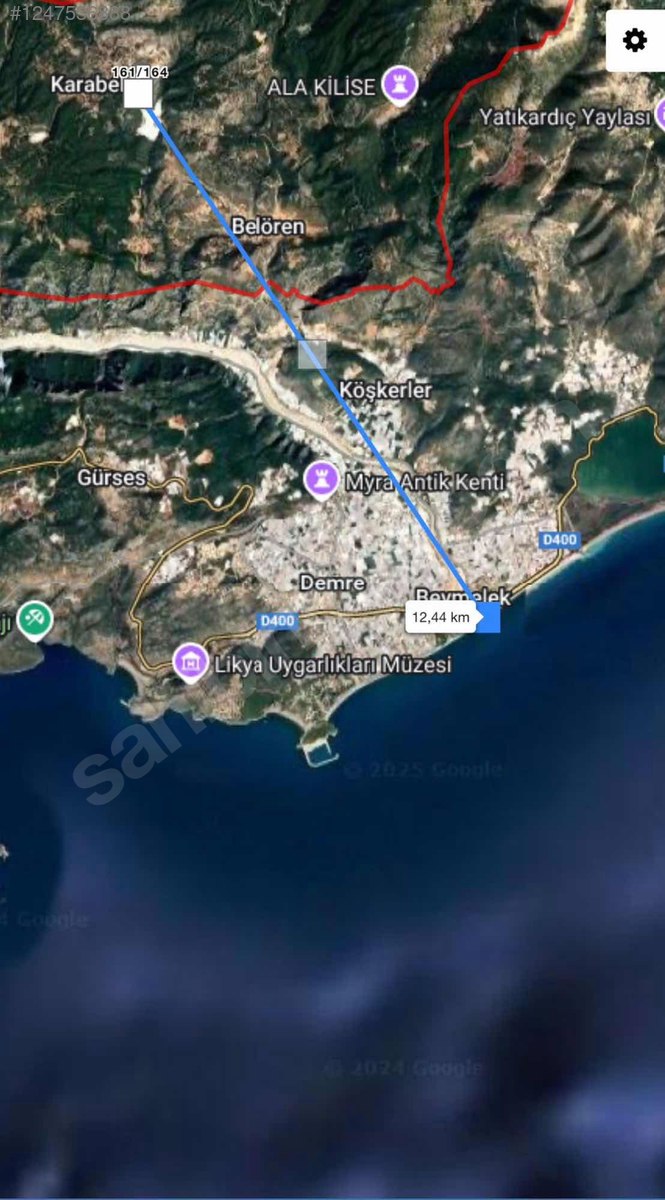 Demre Stone Otel'in tam karşısında yatırımlık tarla  300 m² Antalya Belören Mh - ANTALYA DEMRE fotoğraf 3