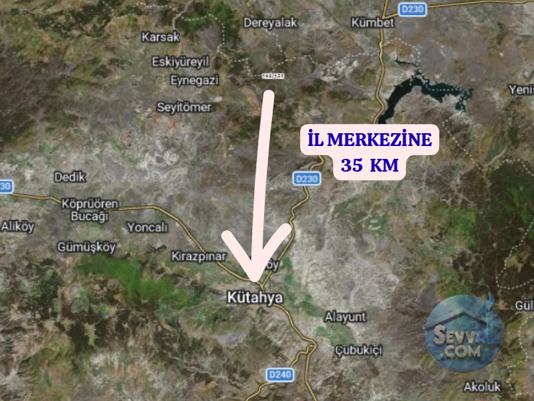KÜTAHYA MERKEZ YENİ KIZILCAÖREN  KÖYÜNDE  1.568 M² TARLA  SATILIKTIR - KÜTAHYA MERKEZ fotoğraf 5