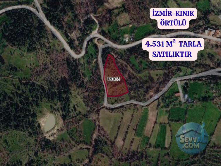 İZMİR KINIK ÖRTÜLÜ  KÖYÜNDE  4.531 M²  TARLA SATILIKTIR  ALICISINA ŞİMDİDEN HAYI - İZMİR KINIK fotoğraf 2