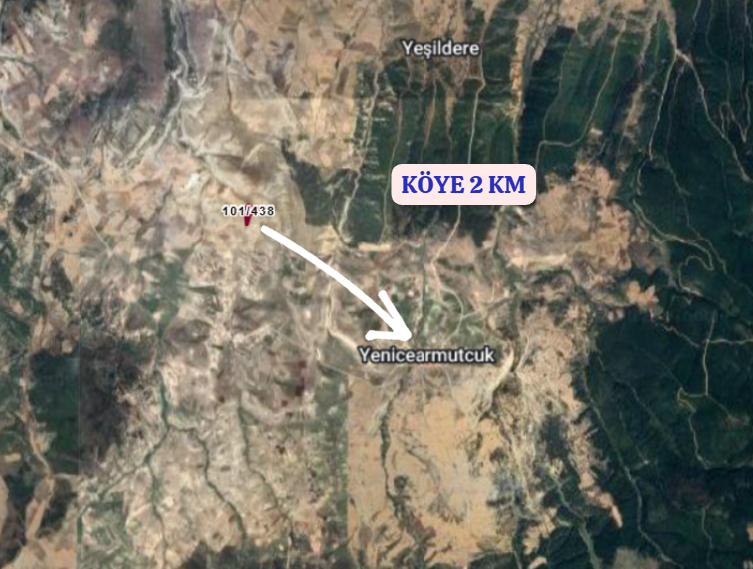 KÜTAHYA ÇAVDARHİSAR YENİCEARMUTCUK  KÖYÜ’NDE 10.561 M² TARLA SATILIKTIR  - KÜTAHYA ÇAVDARHİSAR fotoğraf 4