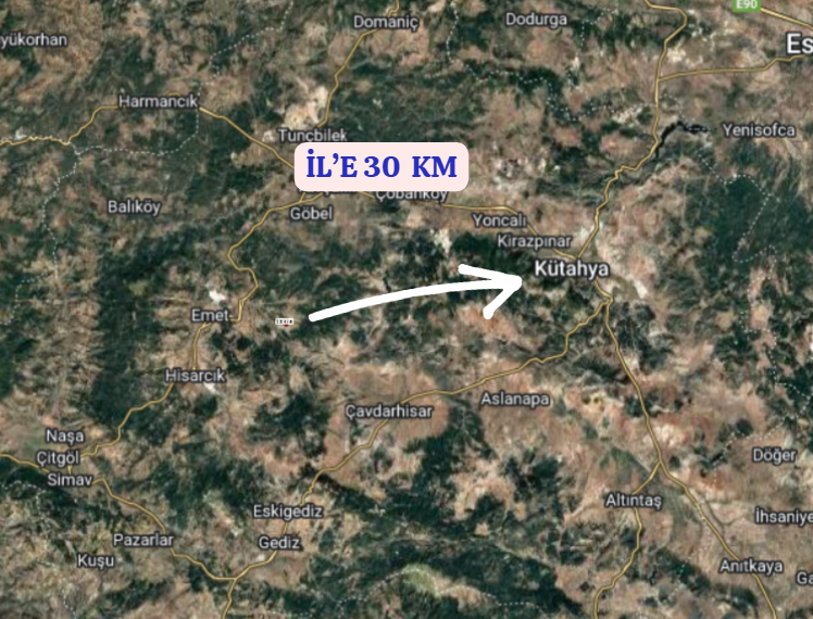 KÜTAHYA EMET KONUŞ   KÖYÜNDE 548  M² TARLA  SATILIKTIR - KÜTAHYA EMET fotoğraf 8