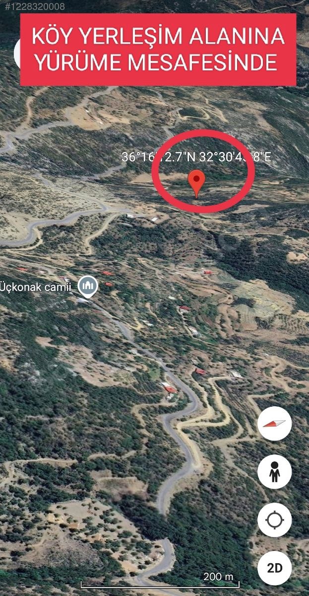ANTALYA GAZİPAŞA ÜÇKONAK   KÖYÜNDE 333  M² TARLA  SATILIKTIR - ANTALYA GAZİPAŞA fotoğraf 7