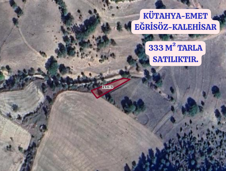 KÜTAHYA EMET EĞRİSÖZ-KALEHİSAR KÖYÜNDE 333  M²  TARLA  SATILIKTIR  - KÜTAHYA EMET fotoğraf 2