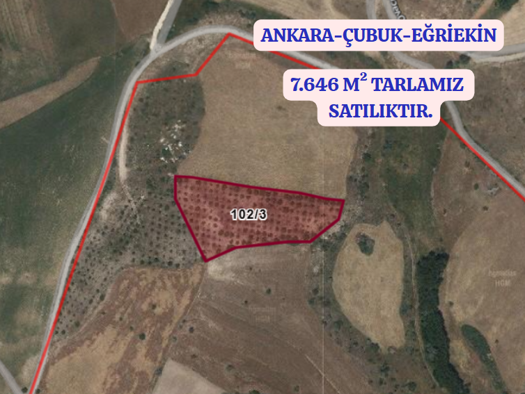 ANKARA ÇUBUK EĞRİEKİN  KÖYÜNDE 7.646 M² TARLA SATILIKTIR - ANKARA ÇUBUK fotoğraf 2