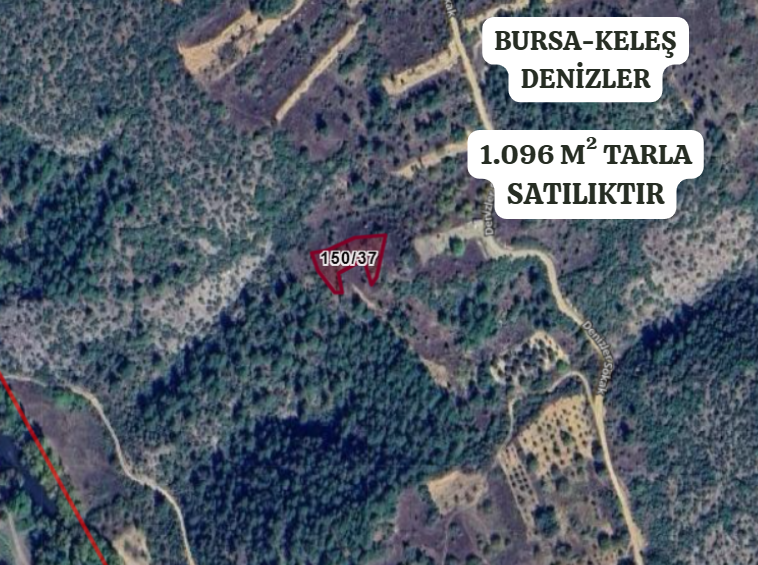BURSA KELES DENİZLER   KÖYÜNDE 1.096 M² TARLA  SATILIKTIR - BURSA KELES fotoğraf 2