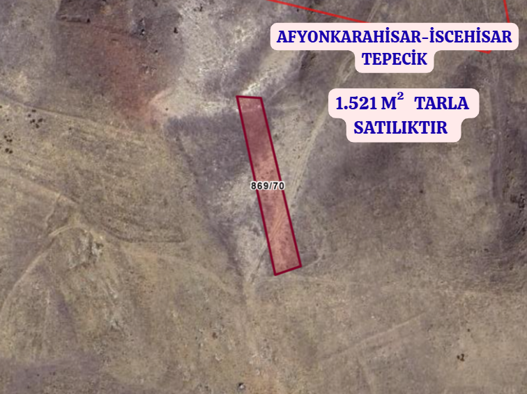 AFYONKARAHİSAR İSCEHİSAR TEPECİK    KÖYÜNDE  1.521 M²  TARLA  SATILIKTIR - AFYONKARAHİSAR İSCEHİSAR fotoğraf 2